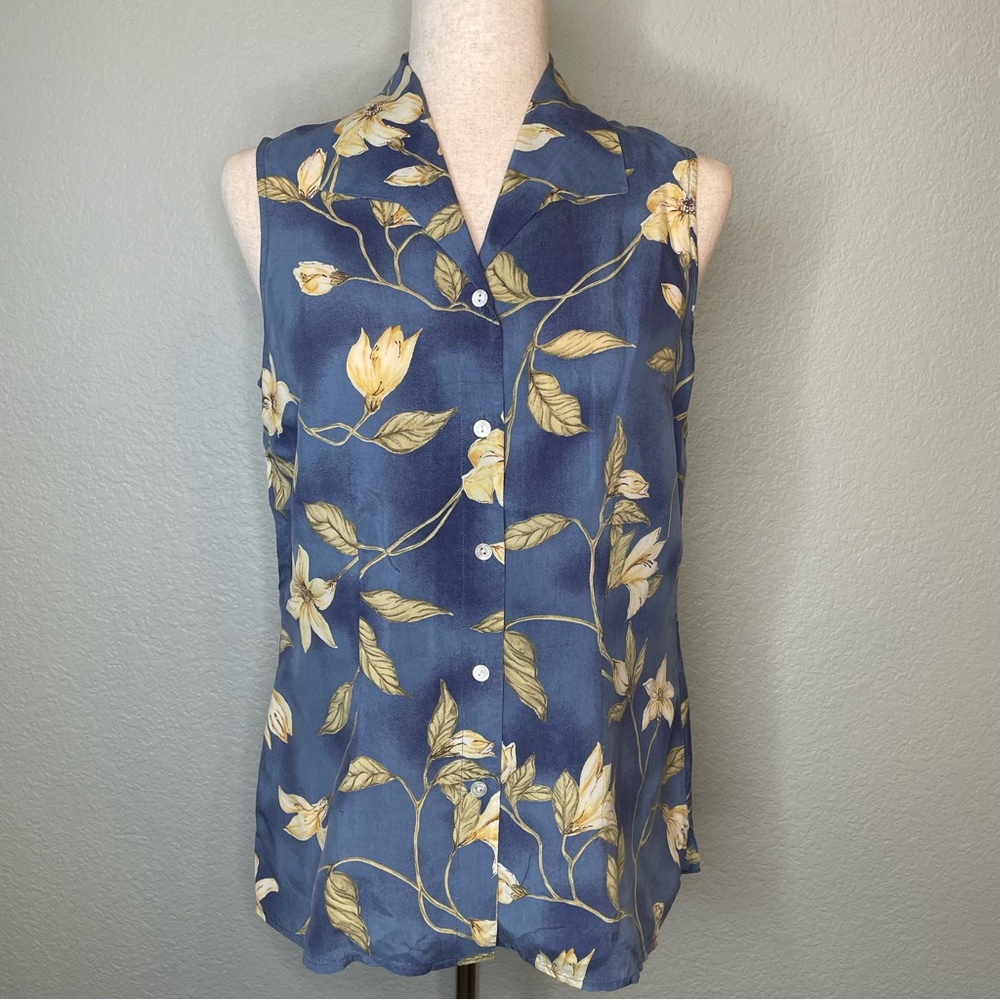 Bobby Jones Vintage Floral Sleeveless Button Down Matching Shorts Set | Size 6 - Picture 2 of 15